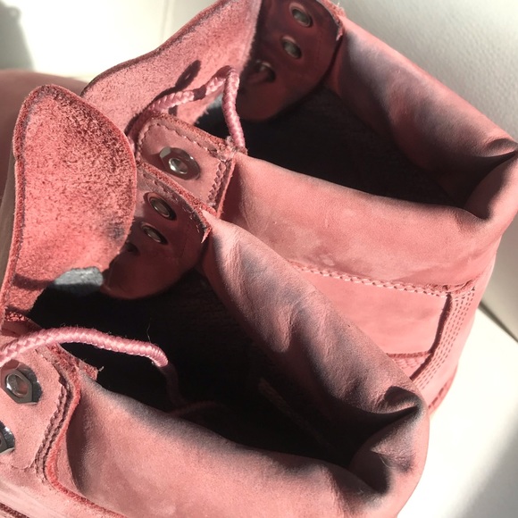 dusty rose timberland boots
